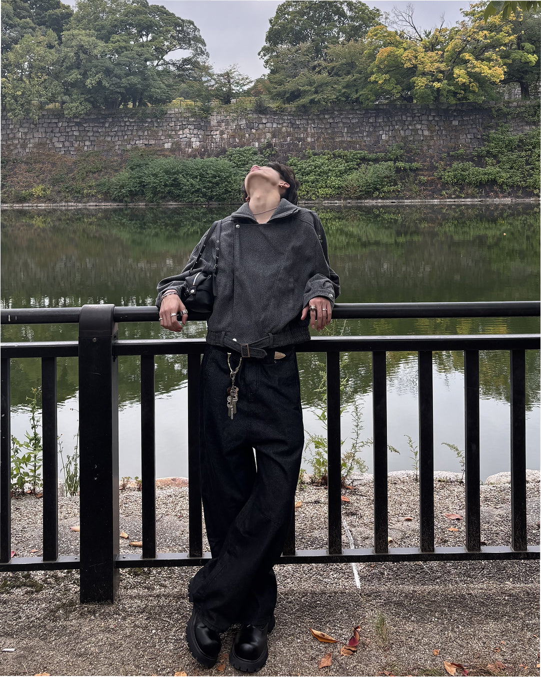 バレルレッグカーブワイドパンツ HS0344
