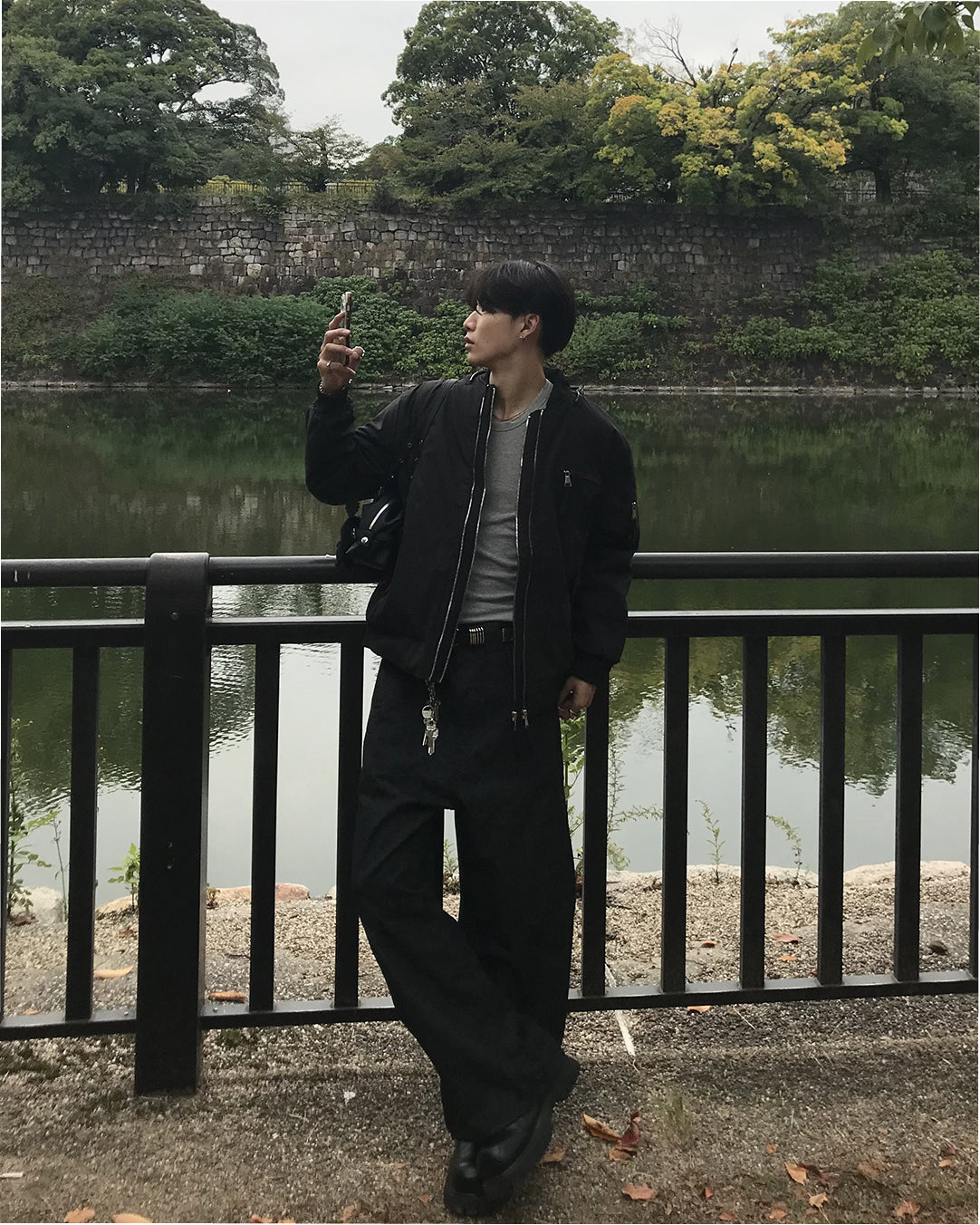 バレルレッグカーブワイドパンツ HS0344