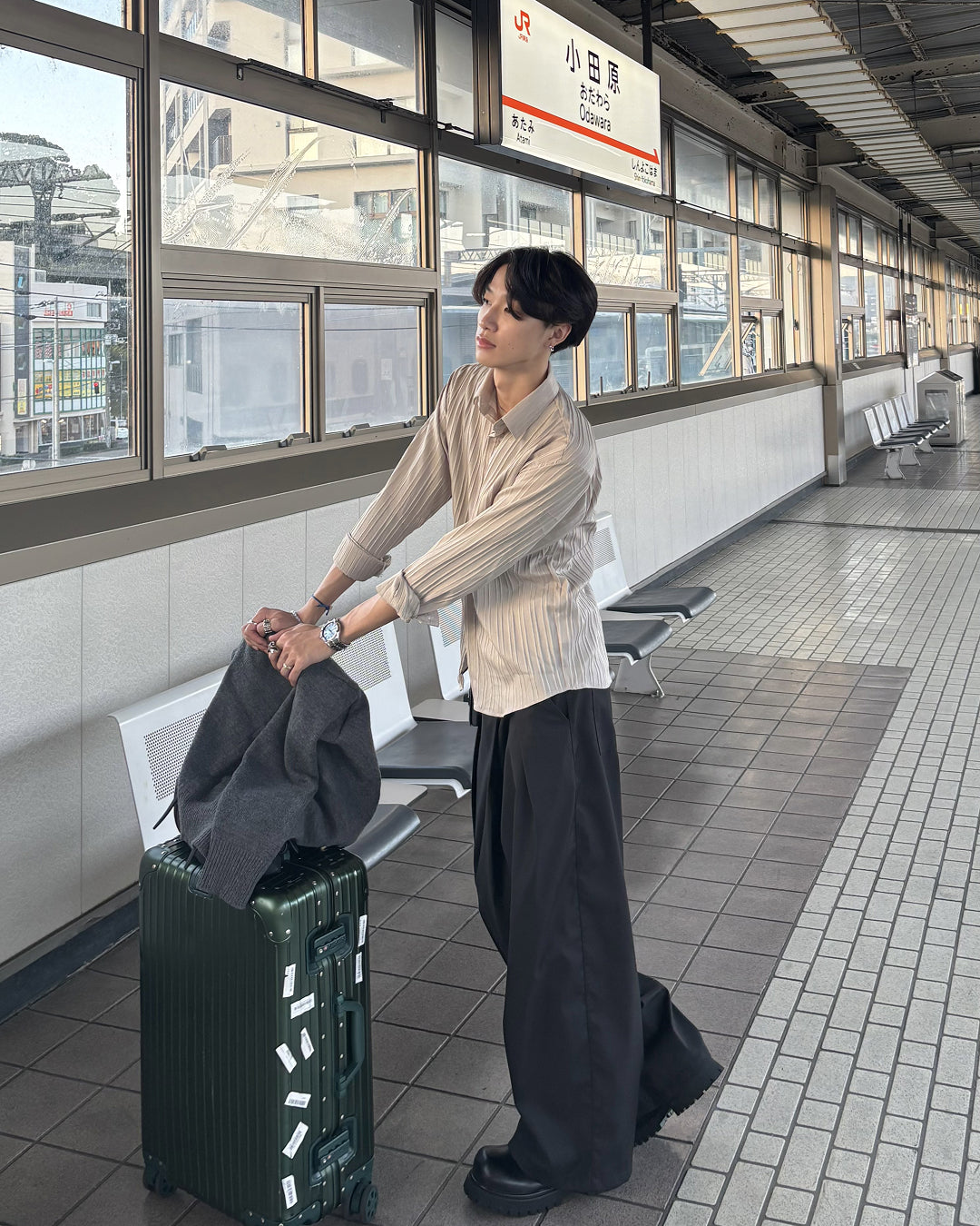 カジュアルドレープシャツ HS0358