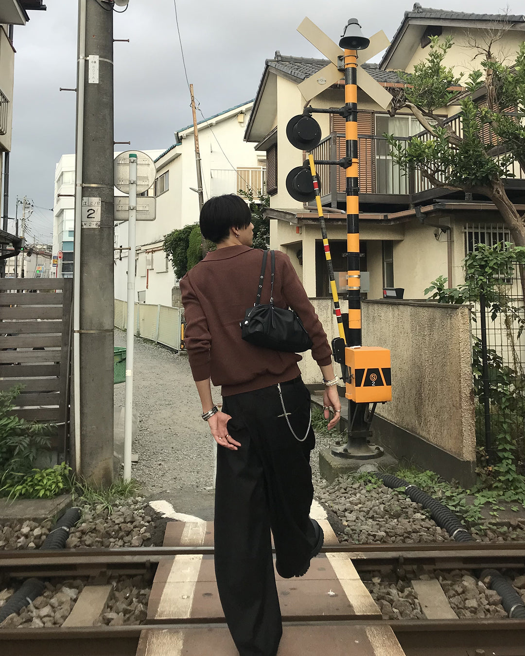リブニットカーディガン HS0403