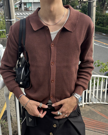リブニットカーディガン HS0403