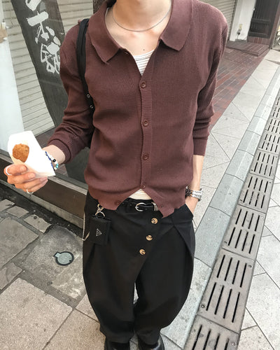 リブニットカーディガン HS0403