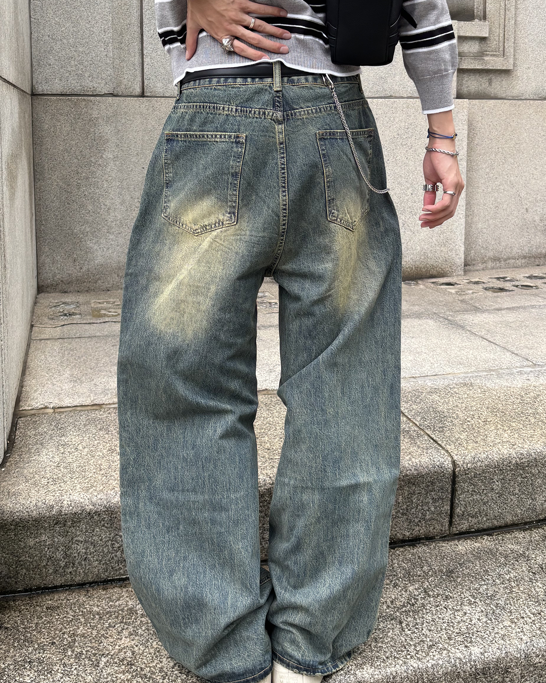 ヴィンテージフェードデニムパンツ HS0430