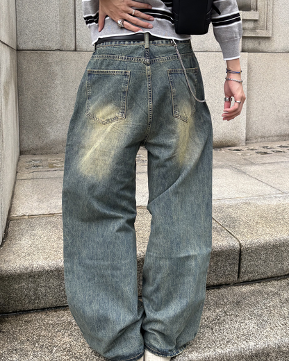 ヴィンテージフェードデニムパンツ HS0430