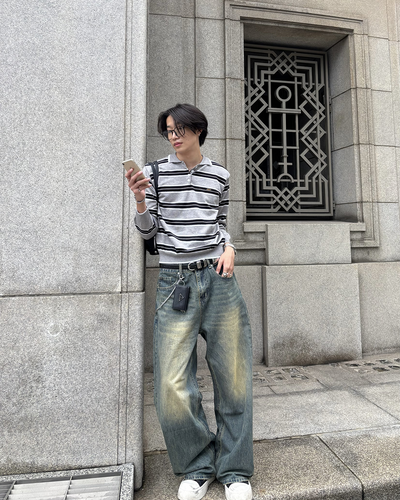 ヴィンテージフェードデニムパンツ HS0430
