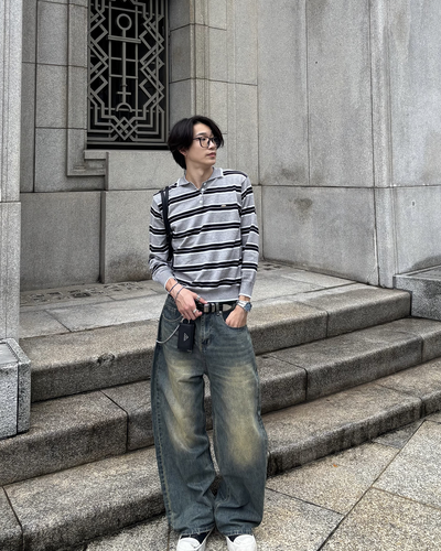 ヴィンテージフェードデニムパンツ HS0430