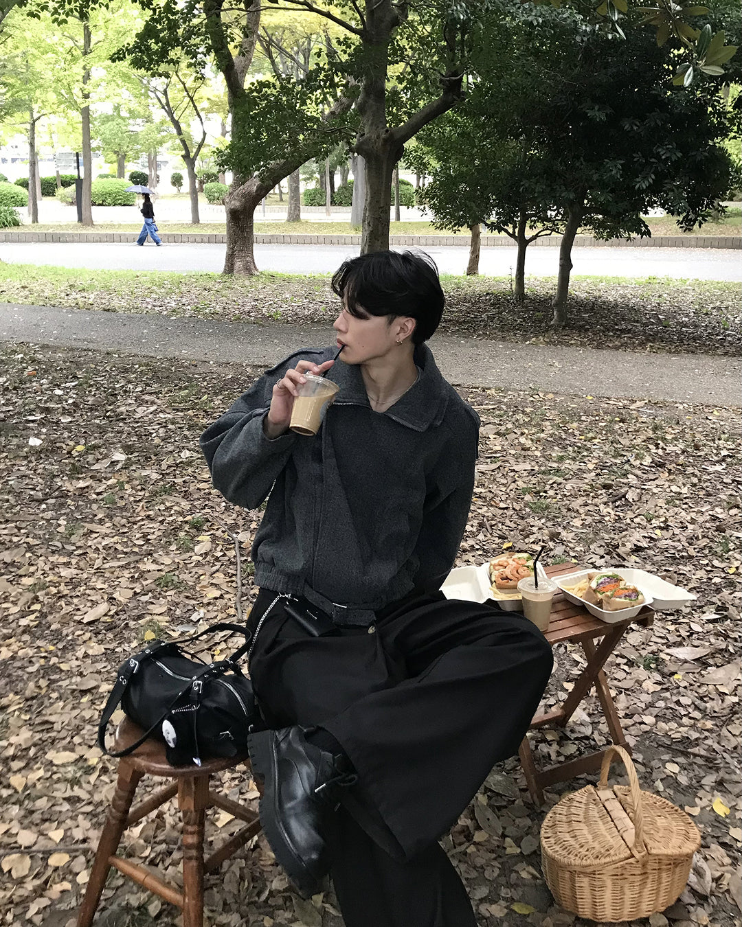 ウールライクショートブルゾン HS0440