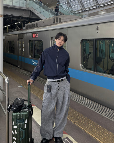 2タックツイードワイドパンツ HS0444