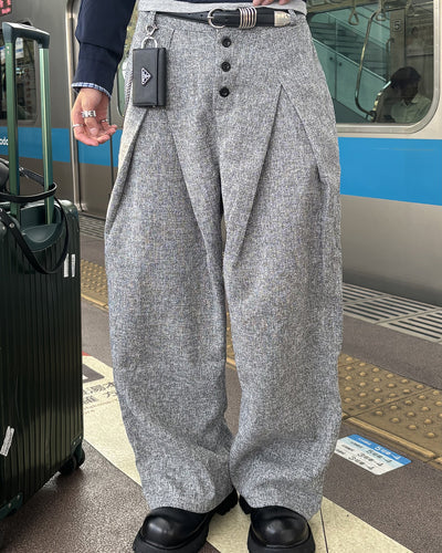 2タックツイードワイドパンツ HS0444