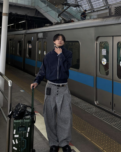 2タックツイードワイドパンツ HS0444