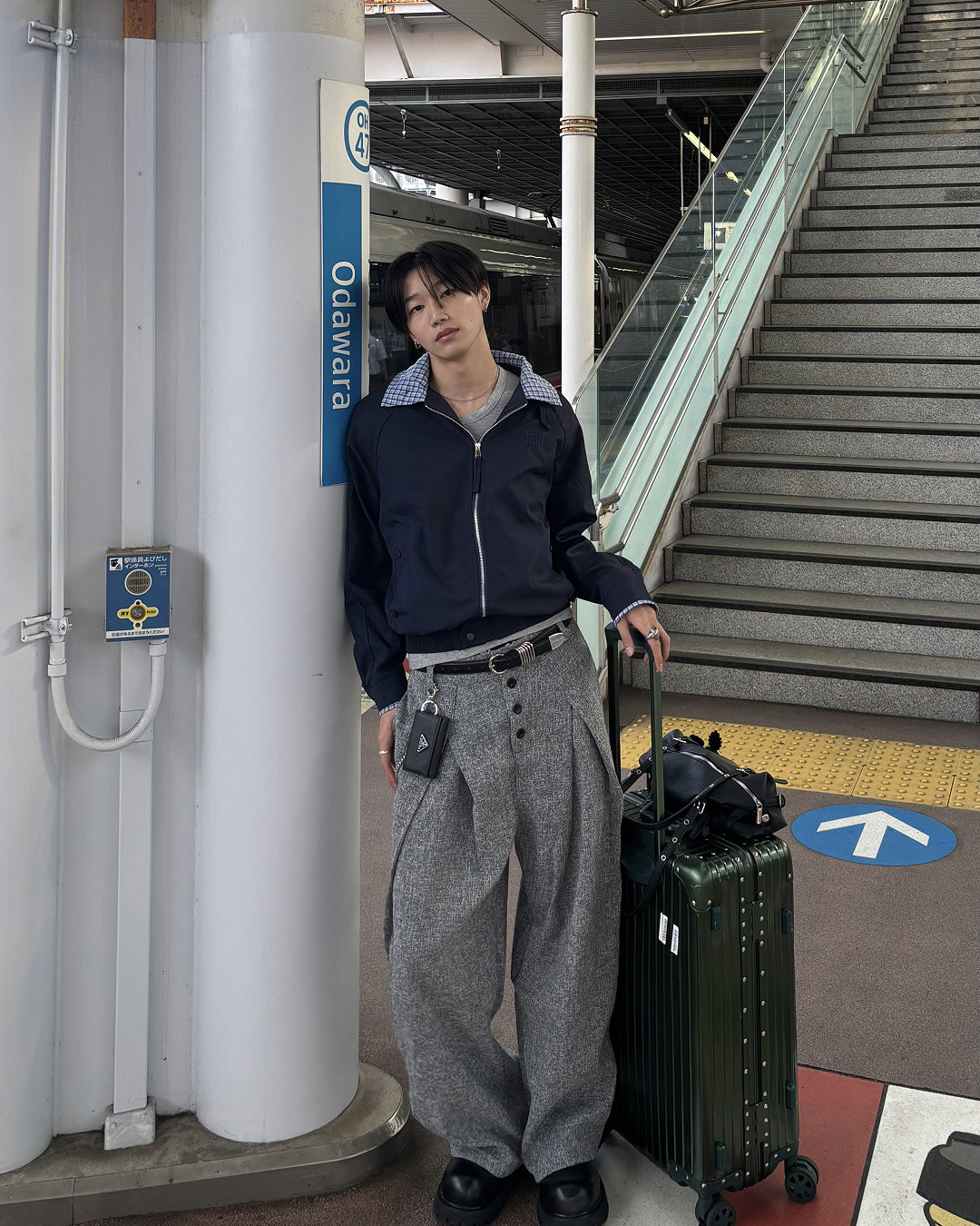 2タックツイードワイドパンツ HS0444