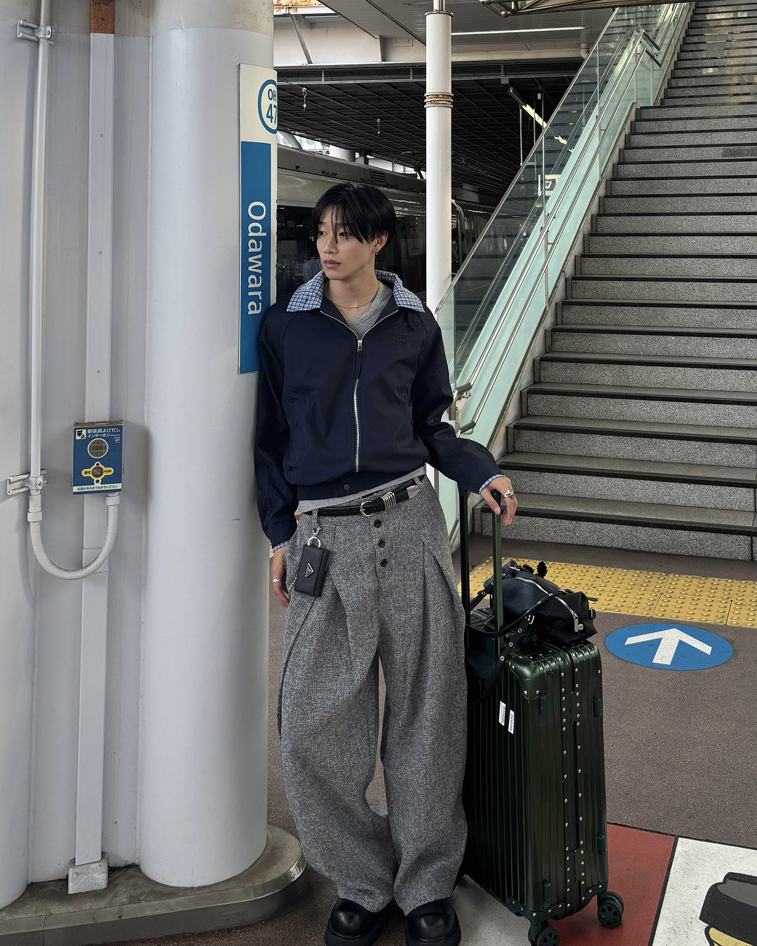 2タックツイードワイドパンツ HS0444