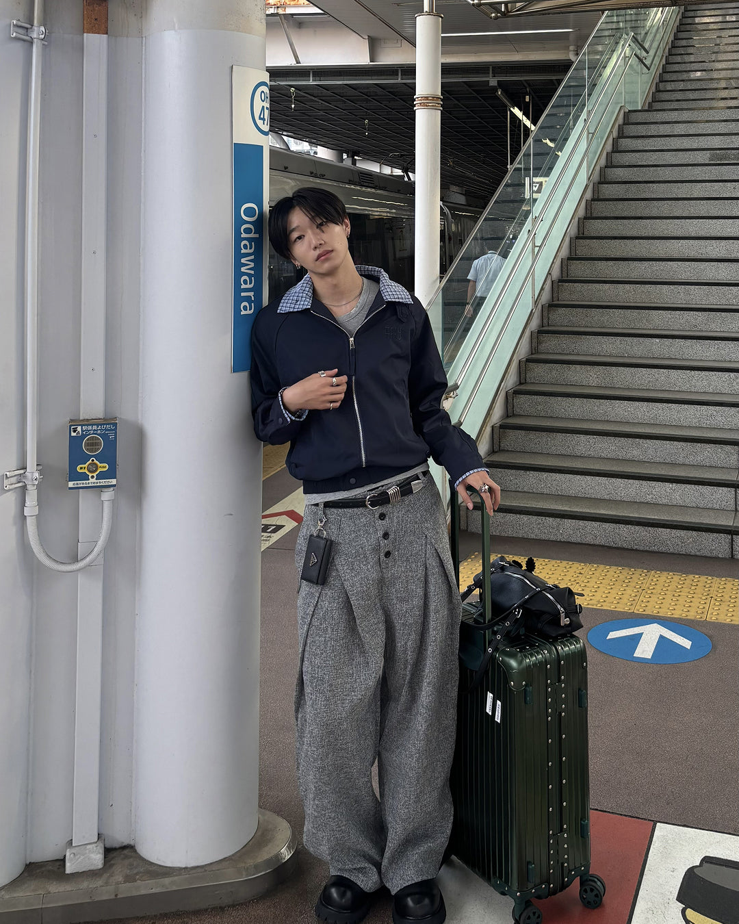 2タックツイードワイドパンツ HS0444