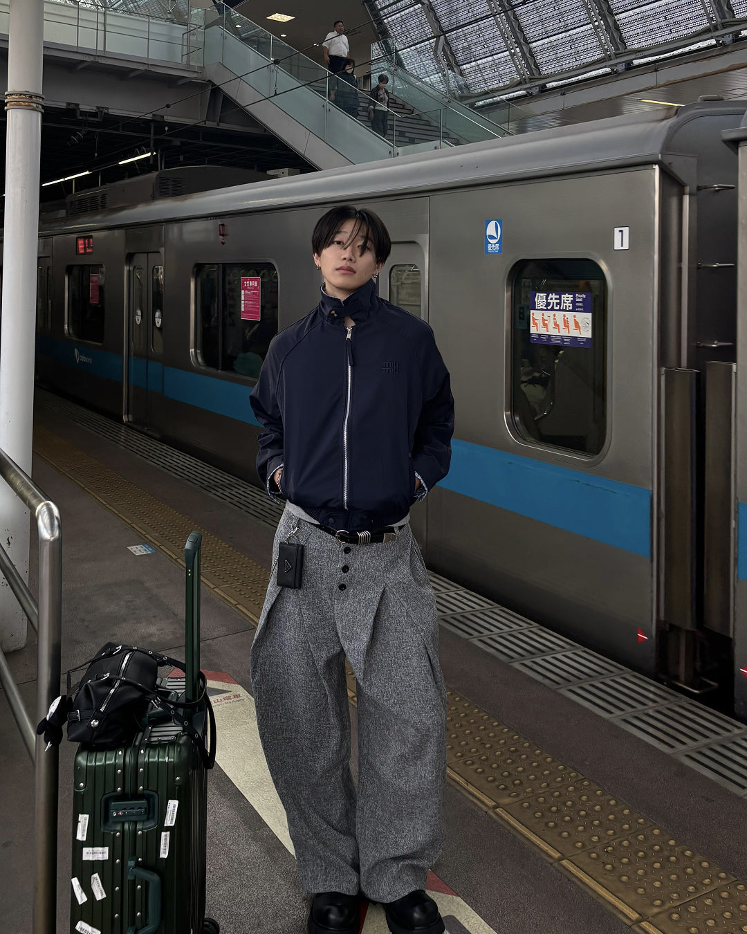 2タックツイードワイドパンツ HS0444