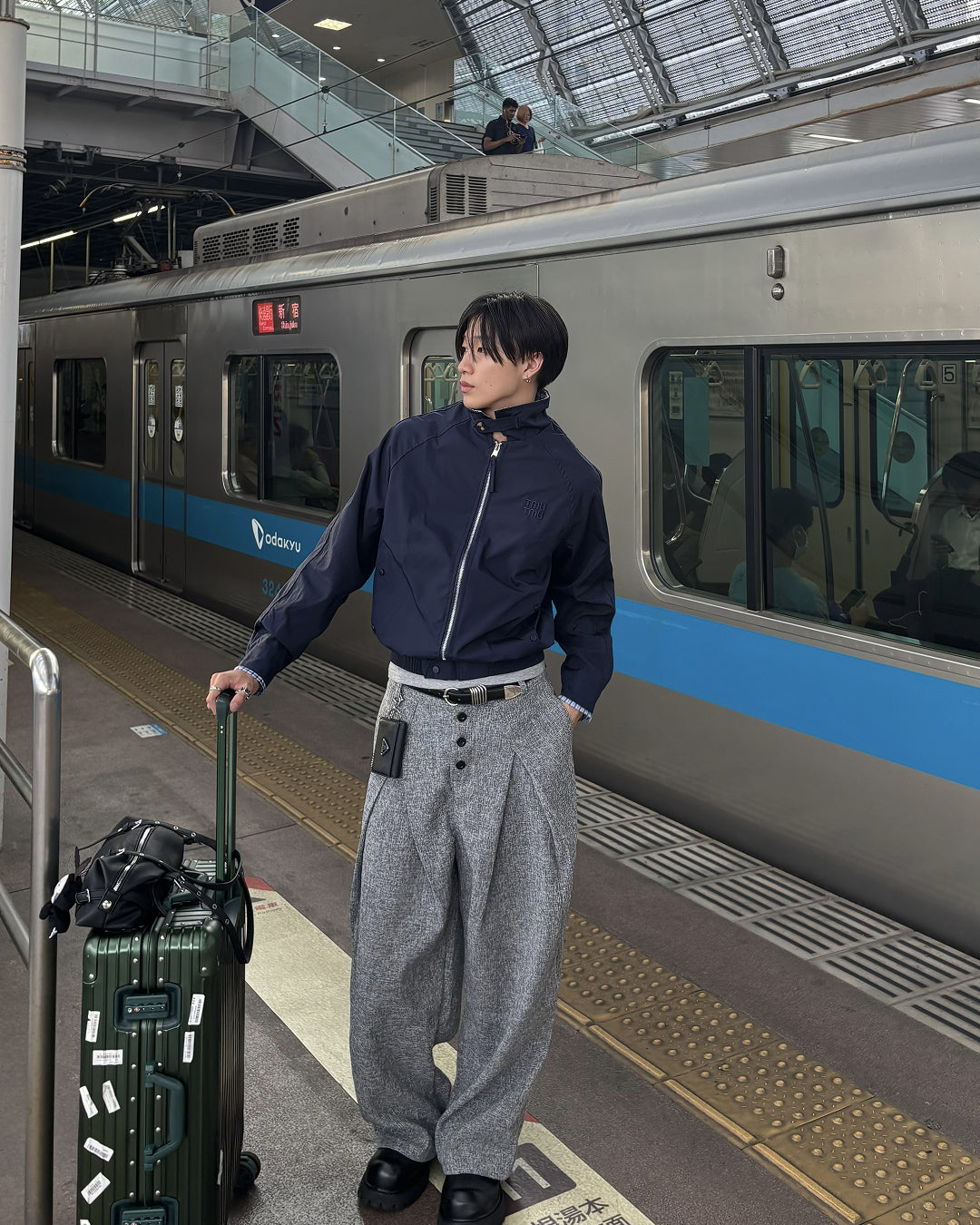 2タックツイードワイドパンツ HS0444