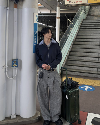 2タックツイードワイドパンツ HS0444