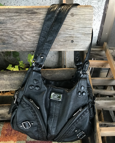 マルチジップレザーライクショルダーバッグ HS0429