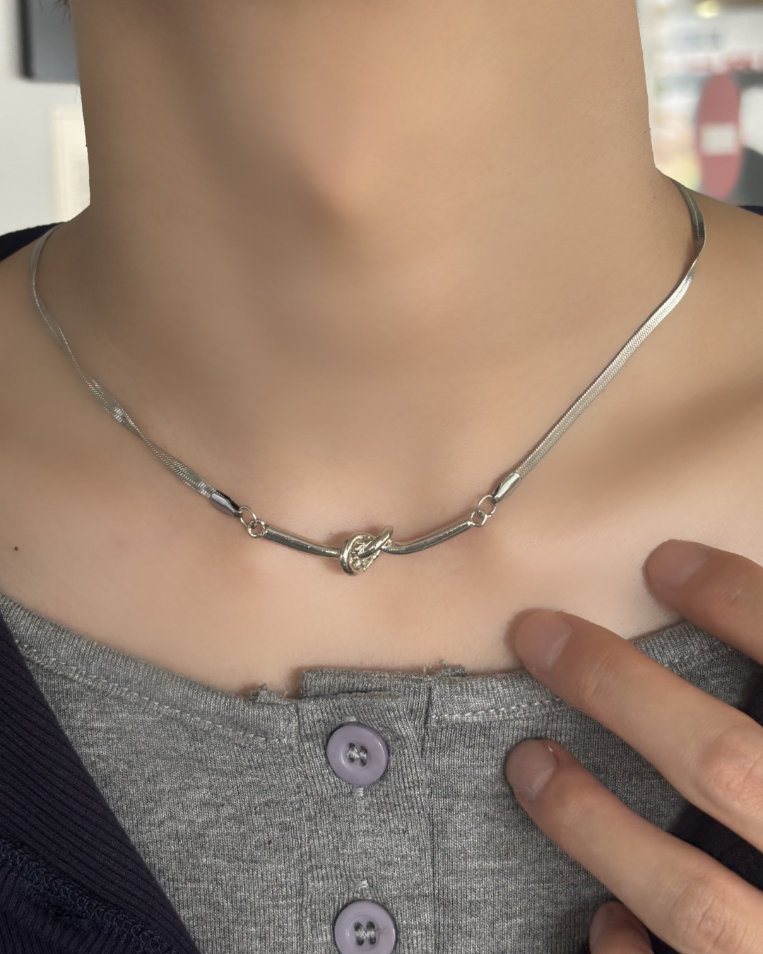ノットデザインチェーンネックレス HS0449