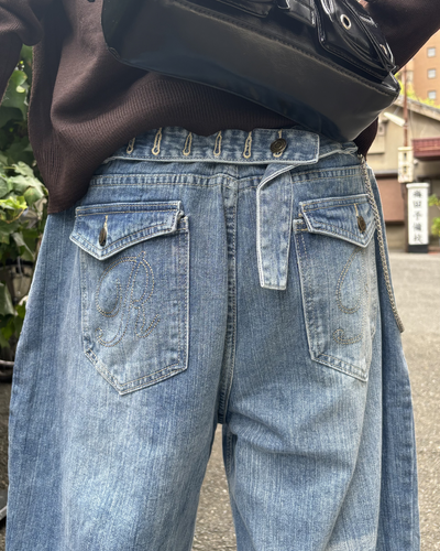 ヴィンテージルーズ刺繍パンツ HS0422