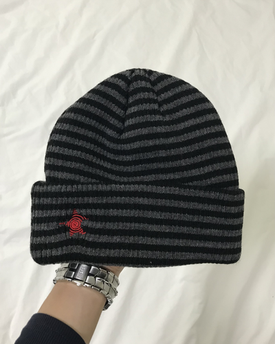 刺繍ストライプビーニー HS0451