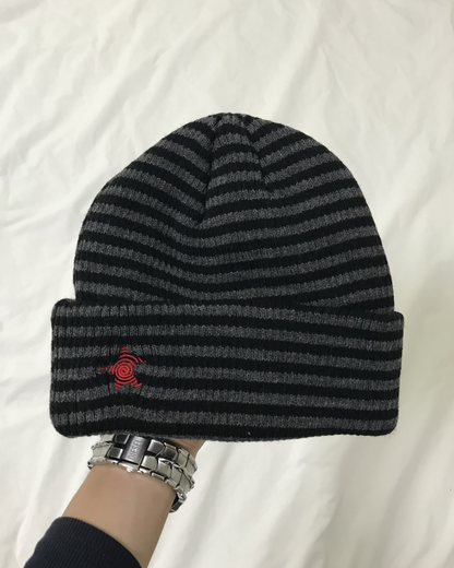 刺繍ストライプビーニー HS0451