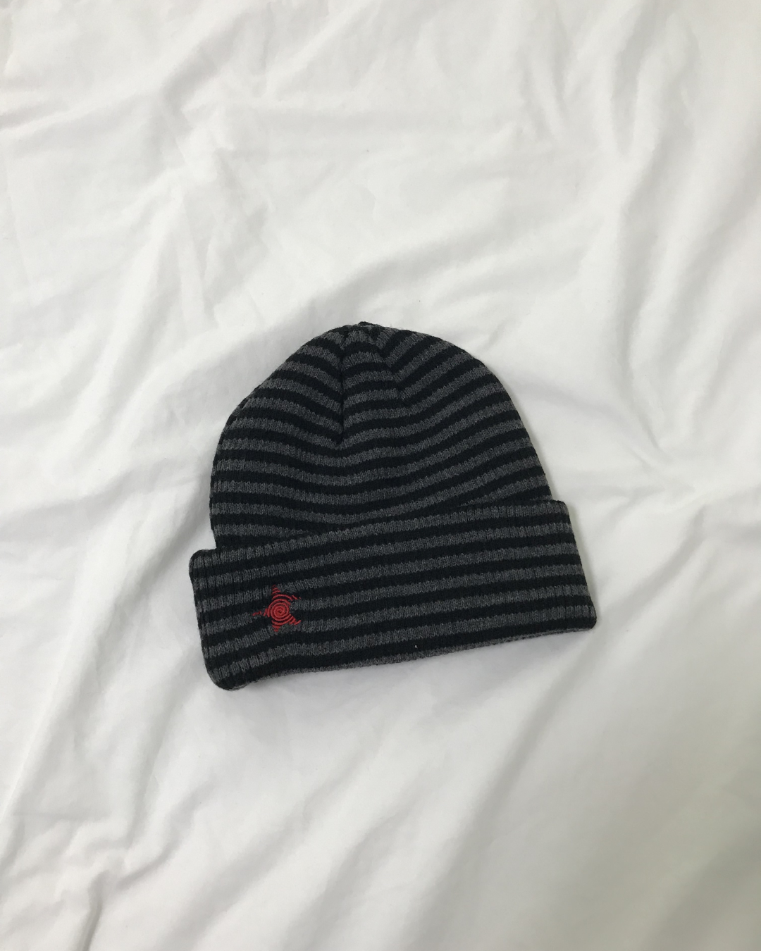 刺繍ストライプビーニー HS0451
