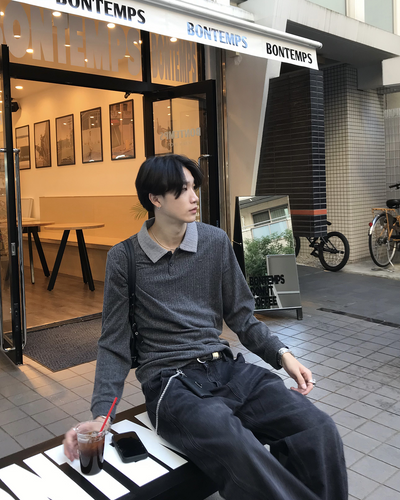 ウォッシュワイドレッグパンツ HS0555