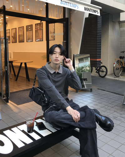 ウォッシュワイドレッグパンツ HS0555