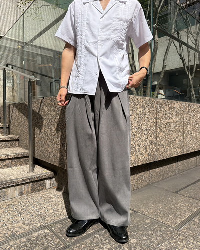 ストライプラインVネックサマーシャツ HT0024