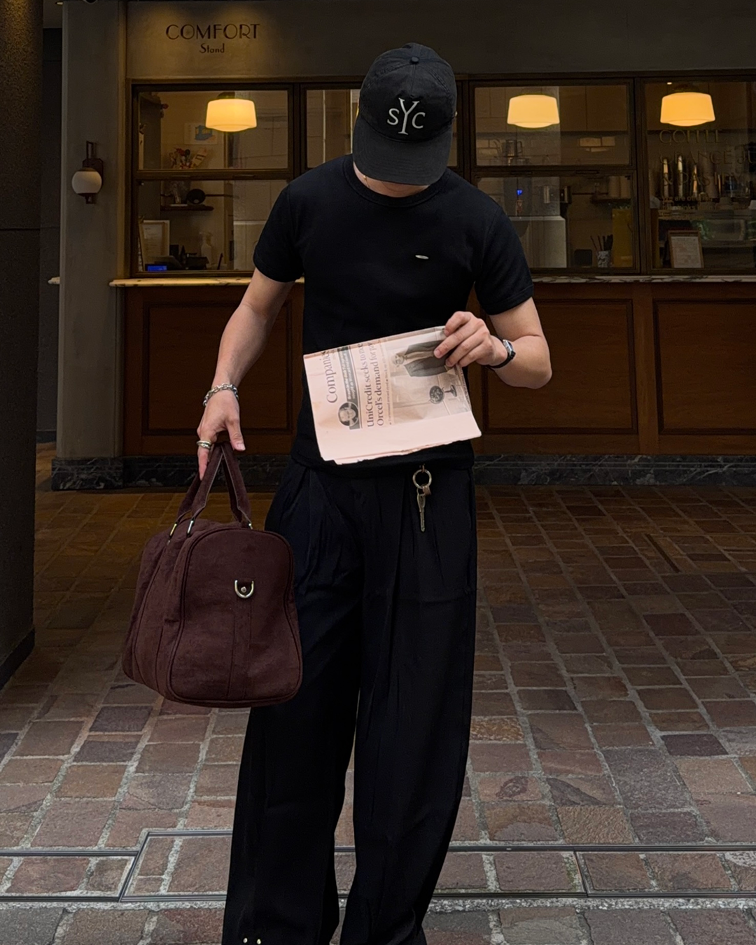 スタッズデザインワイドパンツ HT0025
