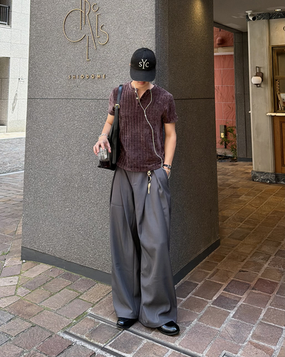 ワイドレッグツータックスラックス HT0032
