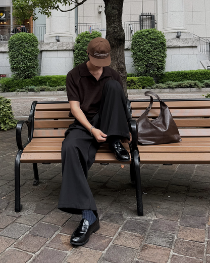 ワイドレッグツータックスラックス HT0032