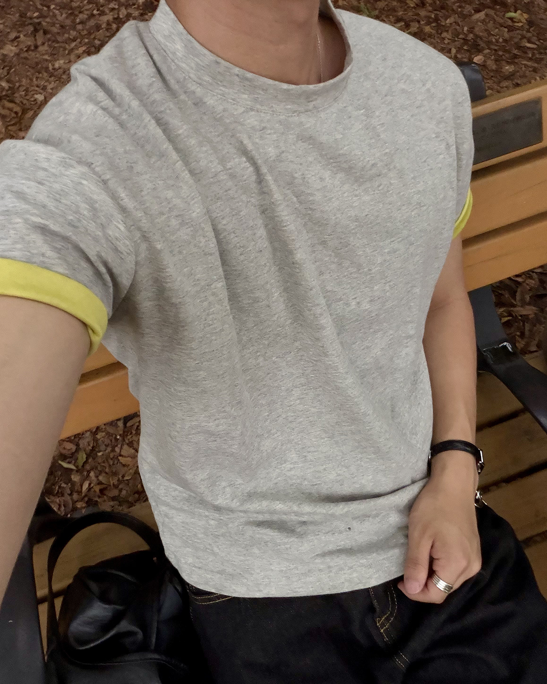 ネオンリブオーバーサイズTシャツ HT0038