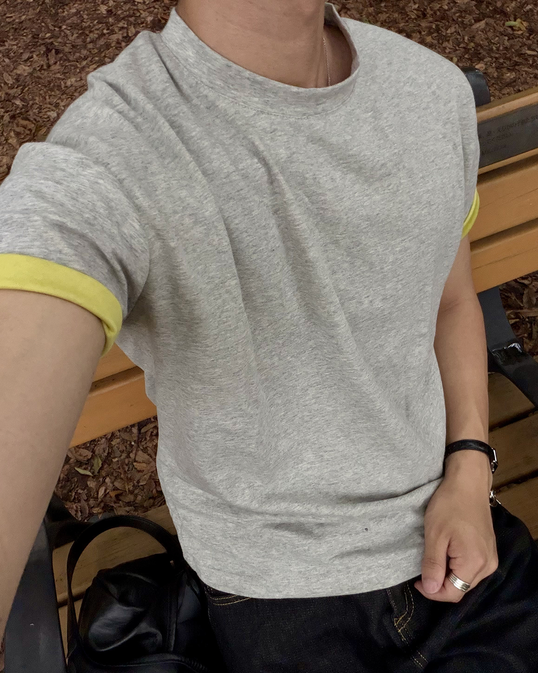 ネオンリブオーバーサイズTシャツ HT0038
