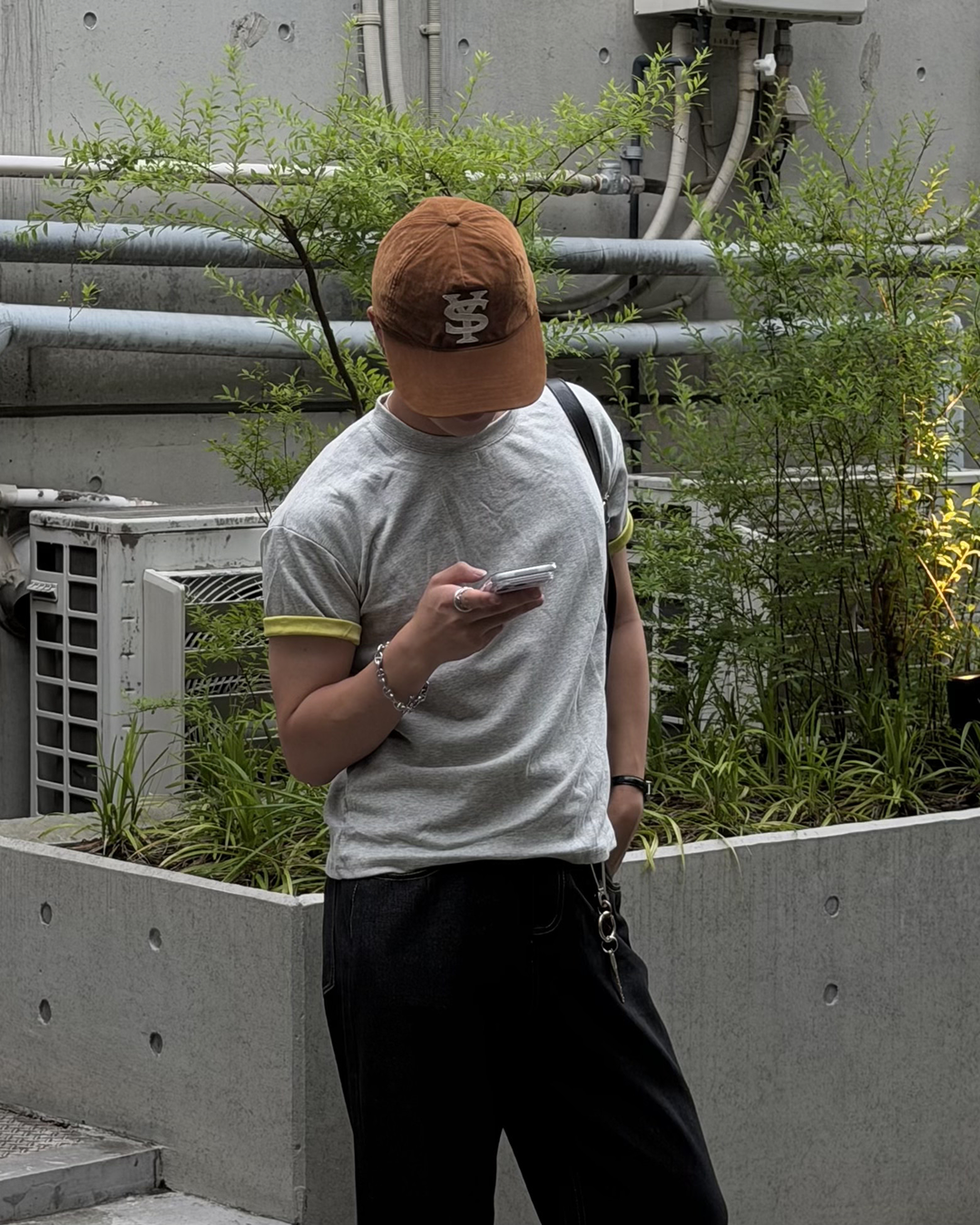 ネオンリブオーバーサイズTシャツ HT0038