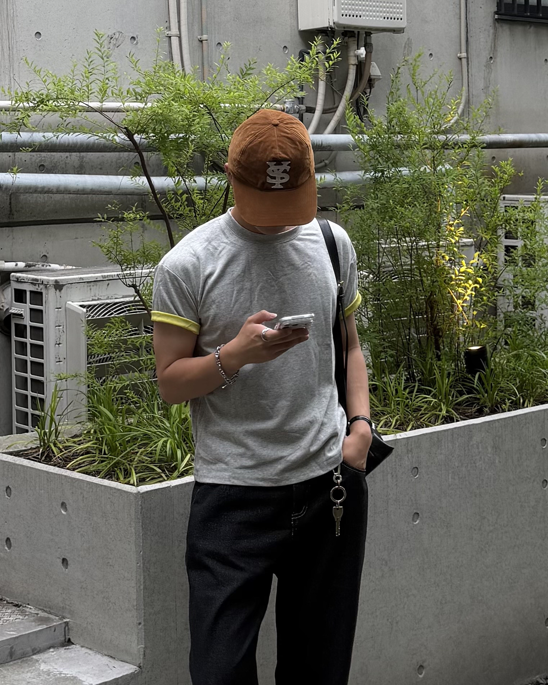 ネオンリブオーバーサイズTシャツ HT0038