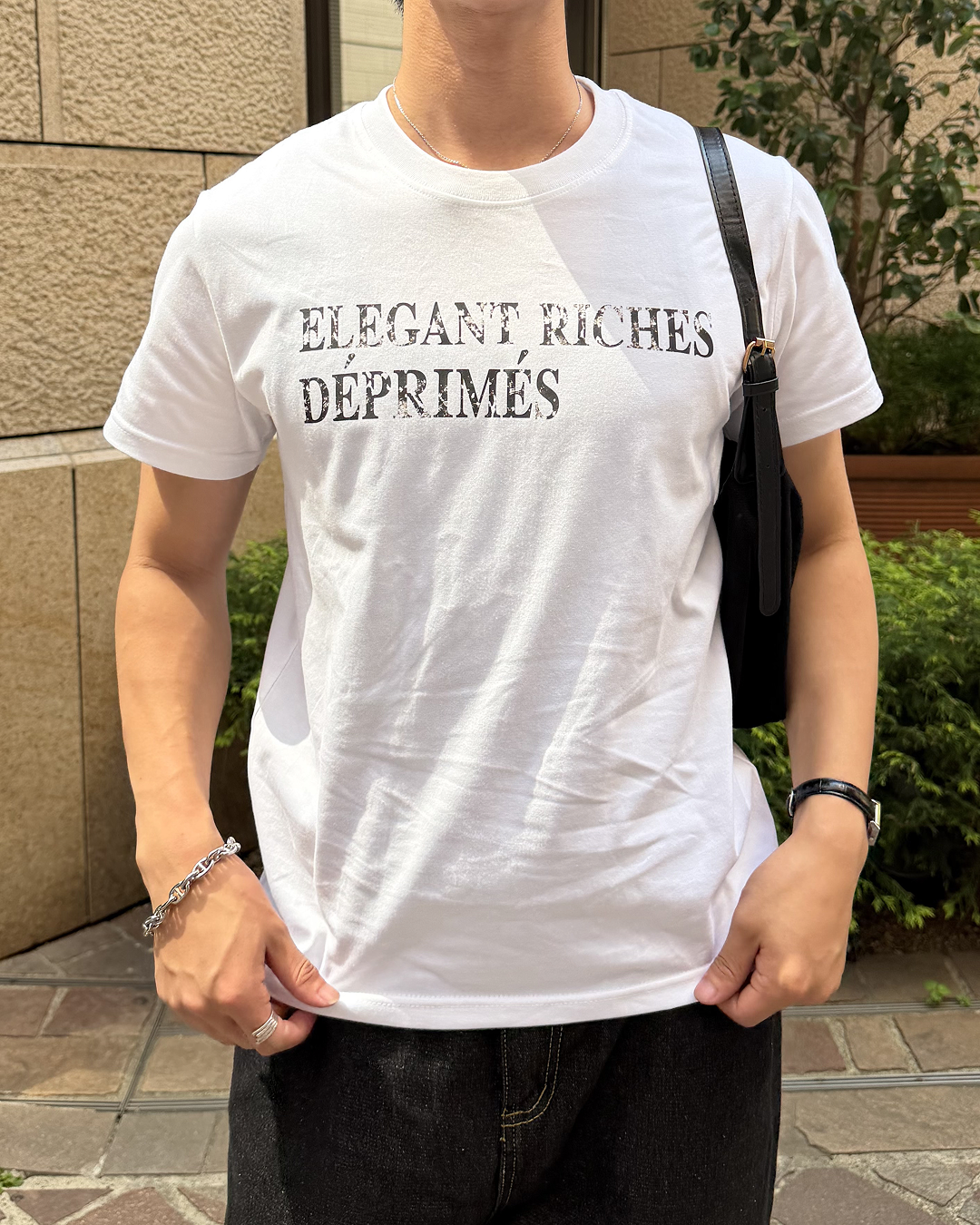 シンプルレタープリントトップス HT0045