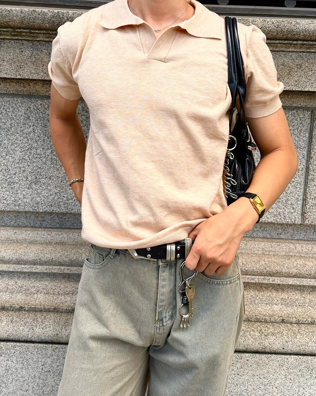 アイスシルキーVネックニットT HT0075