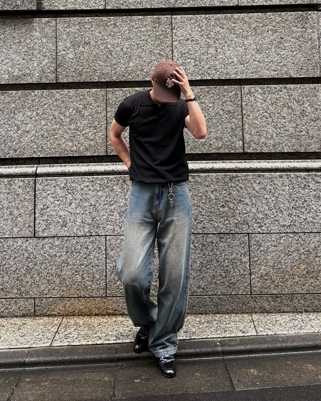 アイスシルクVネックニットT HT0075