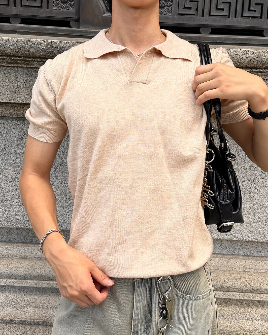 ラインスタッズリングバッグ HT0091