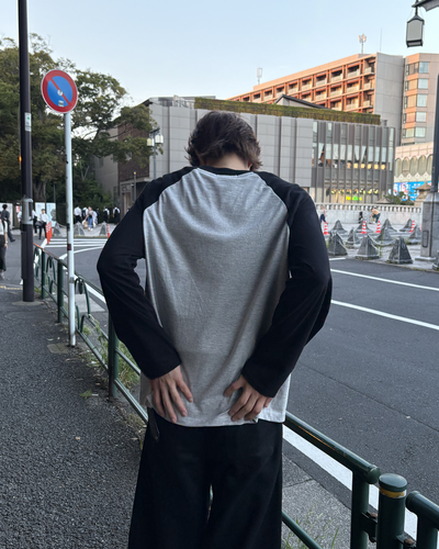 ツートーンラグランロンT HW0032