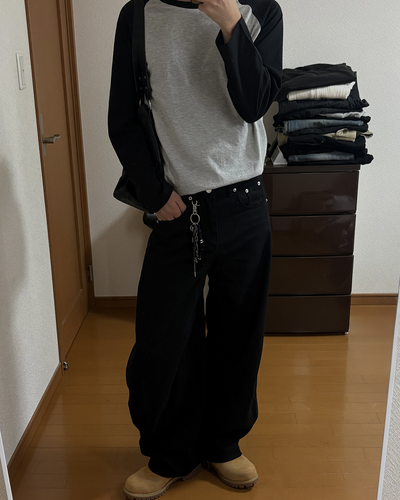 ツートーンラグランロンT HW0032