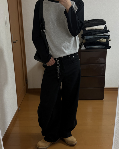 ツートーンラグランロンT HW0032