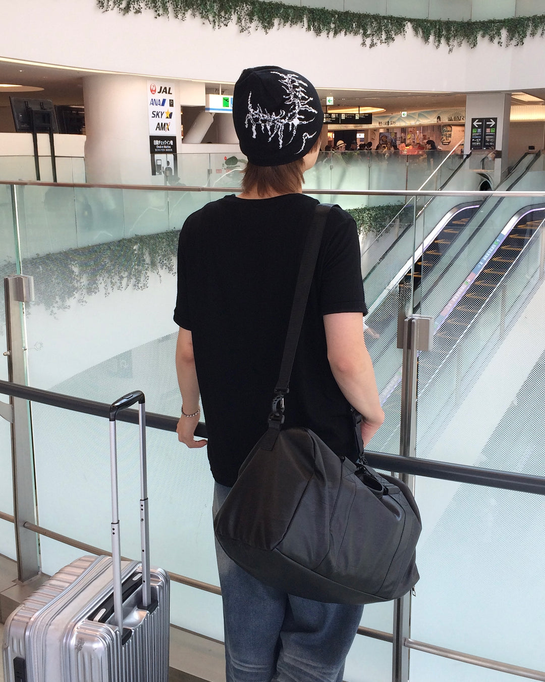 ヴィンテージブラックボストンバッグ HW0035