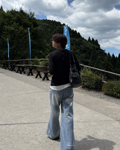 ハイウエストルーズストレートレッグモップパンツ HW0064