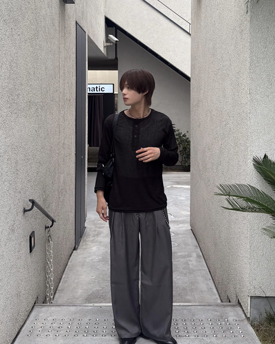 ワイドタックススラックスパンツ HW0085
