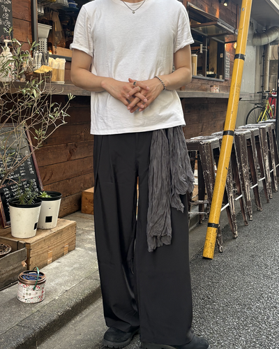 ワイドタックススラックスパンツ HW0085
