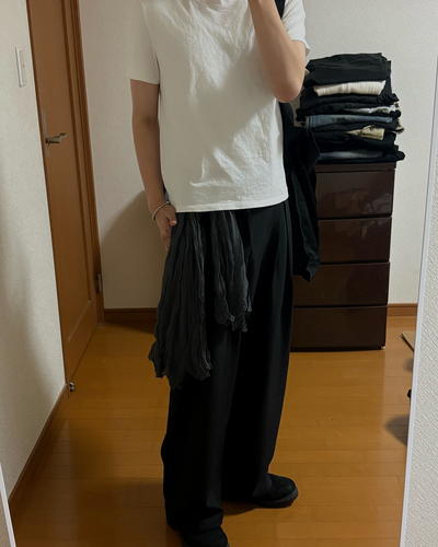 ワイドタックススラックスパンツ HW0085