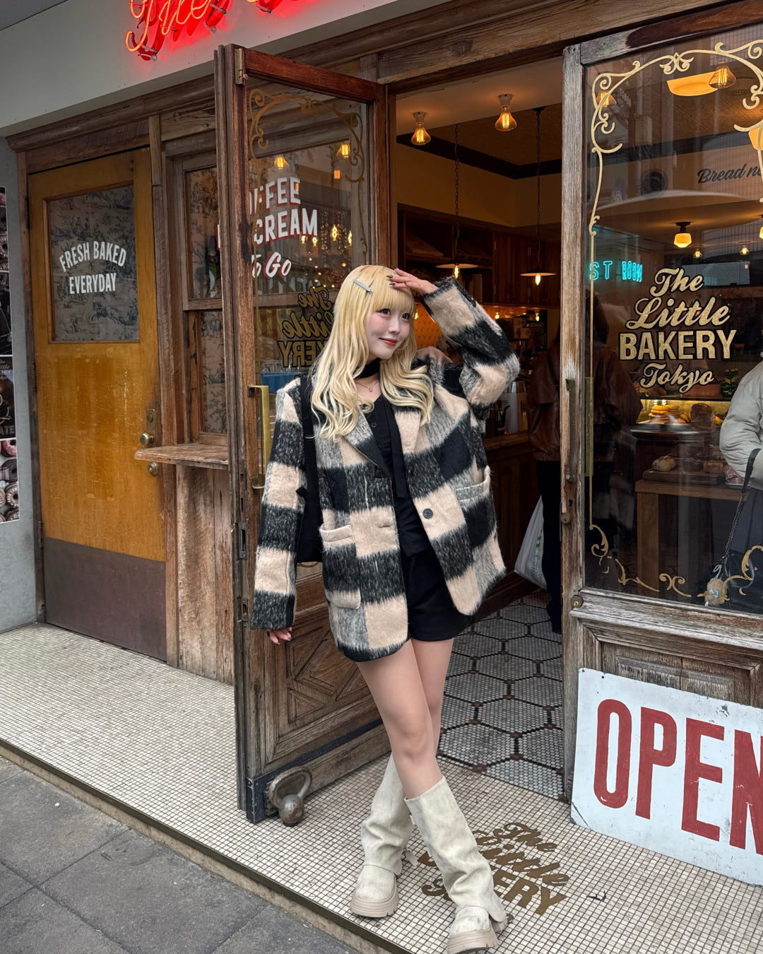 オーバーサイズレトロチェックジャケット HZ0033 – YOLO（ヨロ