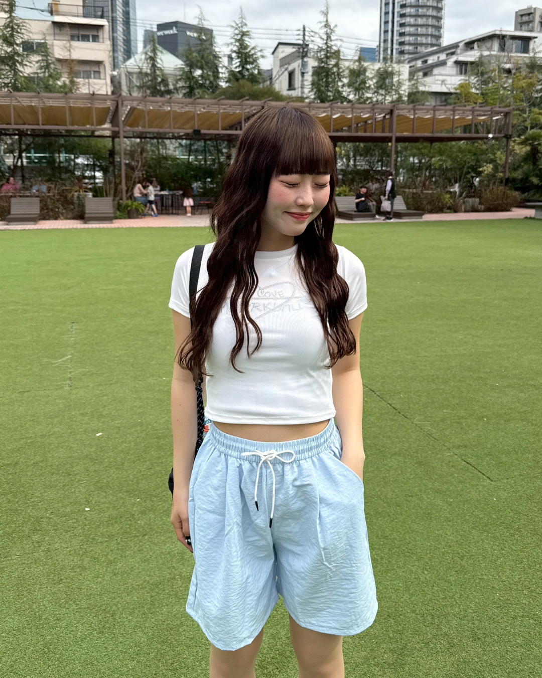 パステルブルーハーフパンツ HZ0119